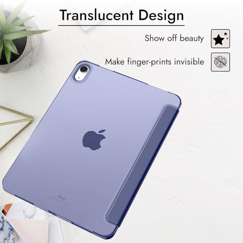 Image of Robustrion Cover for iPad Air 11 inch Cover M4 / M3 / M2 / Air 4th 5th Gen Generation with Translucent Back for iPad Air 11 inch M4 M3 M2 /Air 4 5 10.9 inch - Lavender