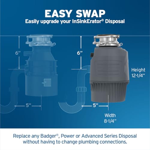 InSinkErator EVOLUTION 0.75HP 3/4 HP, Advanced Series EZ Connect Continuous Feed Food Waste Garbage Disposal, Gray - image 9