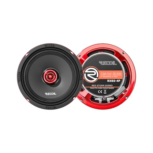 RECOIL RX65-4P 6.5 Coaxial Car Speakers with Horn Bullet Tweeter High Output Pro Audio