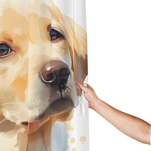 Rideau de douche Golden Retriever imperméable en polyester - 3