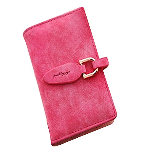 Preisvergleich Produktbild Weibliche Persönlichkeit Kreditkartentasche YFZYT PU Leder Mini Cute Visitenkartenhalter für Verreisen / Außen / Shopping,20 Karten Kapazität,Rosenrot