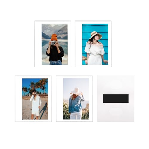 HIYQIN Pack de 5 marcos magnéticos acrílicos para Fuji Instax