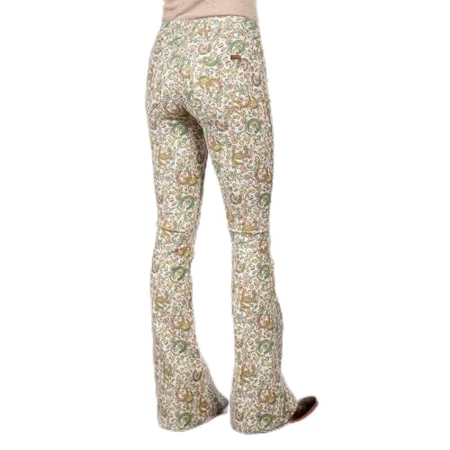 Rock & Roll Denim Button Flare Reversible Floral Jeans Denim 27x32