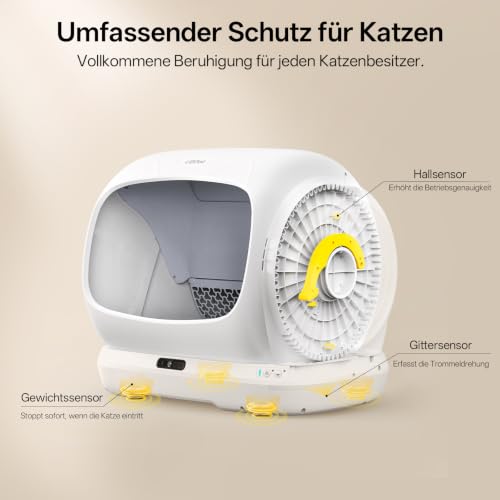 UBPET C41 Pro Litière Auto nettoyante pour Chat avec caméra, XXXL Litière Auto nettoyante avec contrôle par Application, Reconnaissance précise pour Plusieurs Chats - 6