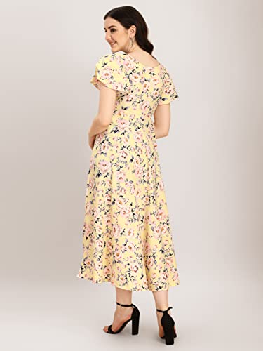 Image of QIQI Women's Crepe A-Line Maxi Casual Dress