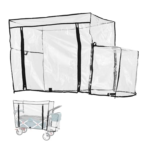 Creative Outdoor Plastic Bag-Clear Waterproof Rain Water Cover for Push Pull Wagons, Universal and Durable, Activities Accessories