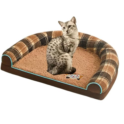 Lifetipsエジプシャンマウ Egyptian Mau U型 ペットベッド 犬 猫 クッション ソファ 丸洗い可 滑り止め 保温 四季対応 小型犬 中型犬 大型犬 多頭飼い 快適 枕付き 軽量 カバー取り外し インテリアに馴染む 圧縮梱包 極厚 やわら