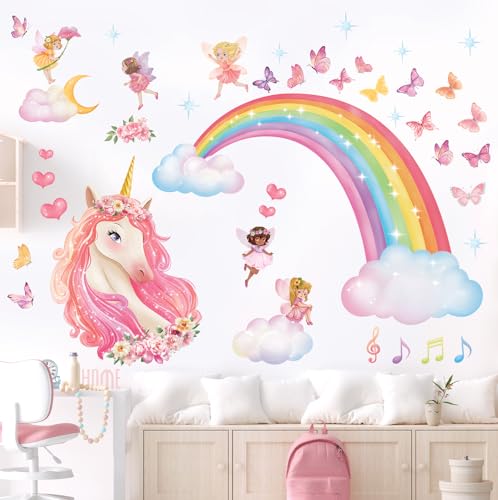 DECOWALL Vinilos Decorativos Arcoíris Unicornio 2 Hojas miniatura 3