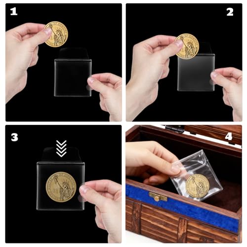 Fundas para Monedas Acrux7 400 unidades 2.2 x 2.2 pulg. miniatura 4