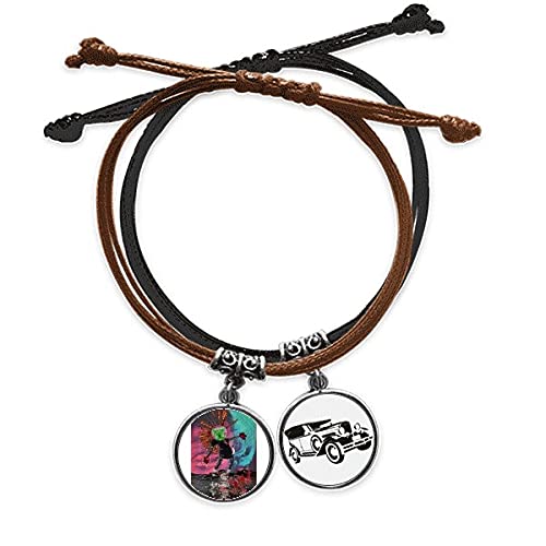 Bracelet cuir minibus l'automne abstrait idéal pour vos sorties urbaines