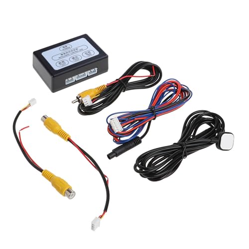 Thewasc - Reversing Channel Converter Car Parking Camera Video With Manual Switch Two-Way Control Box Front And Rear View Power Cable Splitter