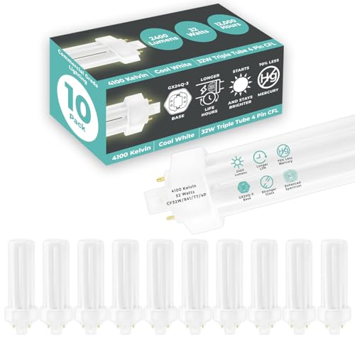 GoodBulb 32W CFL GX24Q-3 4100K 2400 lm 4-pin 10-pack