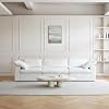 JACH Modular Sectional Sofas for Living Room, Deep 3-Seats Convertible Couch, Cushion Covers Removable, Modern Cloud Sectional Couches for Apartment (White)