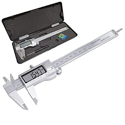 Electronic Digital Vernier Caliper -ROSIMO Stainless Steel Caliper 150mm/0-6 inch Measuring Tools with Extra-Large LCD Screen- inch/Metric Conversion