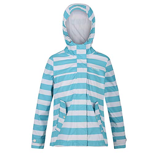 Veste imperméable fille Regatta imprimée avec bandes réfléchissantes