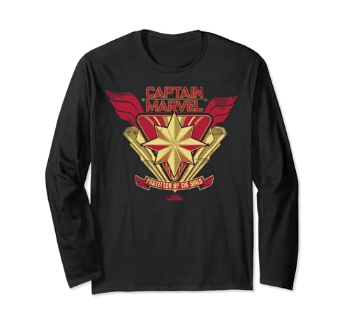 Marvel Captain Marvel Protector Of The Skies Star Long Sleeve T-Shirt