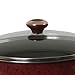 Paula Deen Signature Porcelain Nonstick 5-Quart Covered Deep Sauté Pan with Helper Handle, Lavender Speckle