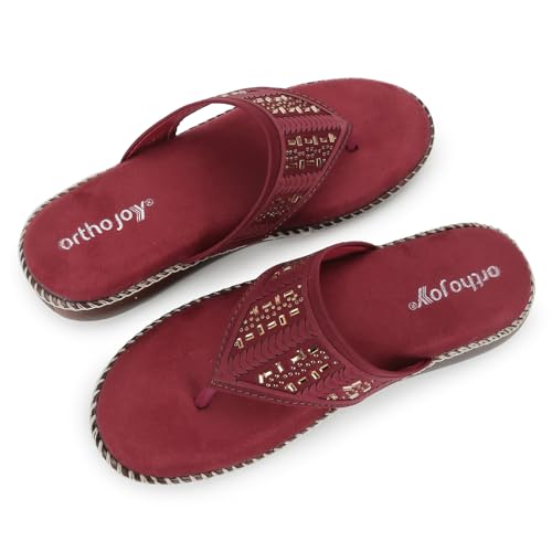 Image of ORTHO JOY doctor Footwear for women|| Fancy Footwear For Women || Orthopedic Women's Fancy Slipper /Sandal For Women