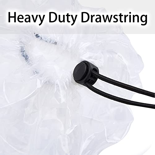 31x62 inches Golf Bag Cover, 2 Pack Extra Large Clear Drawstring Dust Covers Plastic Storage Bags, Good for Household Organizing Reusable - Thumbnail 3