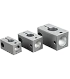 3pc T-Shaped Fixed Block, Double Hole Connection Block, Stainless Steel Pipe Connection Piece, Optical axis clamp Fixture Assembly, Pillar Fixed Block (Horizontal 20mm Vertical 20mm)