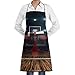Drempad Schürzen Basketball Court Fashion Waterproof Durable Apron with Pockets for Women Men Chef