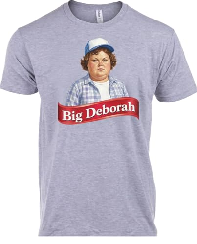 Big Deborah Shirt Funny Sarcastic Graphic T-Shirt for Men - Ironic 90s Nostalgia Big Debra Snack Cake Parody Tee - (Men L)
