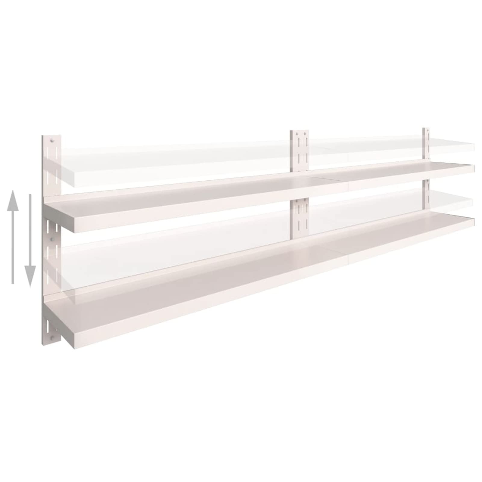 ZHOUMIN Mensole Galleggianti a 2 Livelli 2 pz in Acciaio Inox 300x30 cm,Mensola da Parete,Mensole da Muro,Mensole da Muro Design Moderne