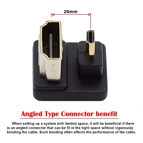 Adaptador xiwai Micro HDMI Macho a HDMI Hembra Ángulo 360° miniatura 3