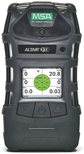 MSA 10116926 ALTAIR 5X Multi-Gas Detector - (LEL, O2, CO, H2S), 10' Line, 1' Probe, Charcoal Device with Color Display, Portable Gas Monitor, UL/CSA, Includes Instrument/Line/Probe