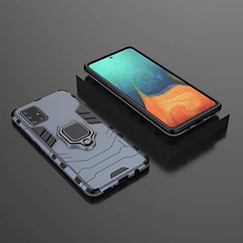 Image of Helix Kickstand, Samsung Galaxy A71 - Blue Cover Armor Kickstand Case with Ring Holder Back Cover for Samsung Galaxy A71 - Blue