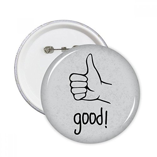 Badge Pouce Noir bouton rond pins décoration vêtement multicolore XXL