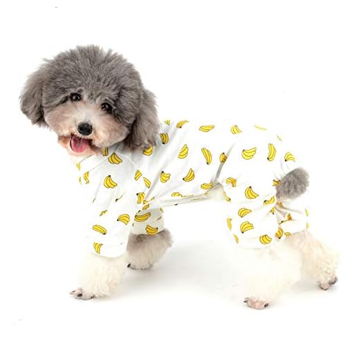 Ranphy Pijama de algodón para perro con estampado adorable