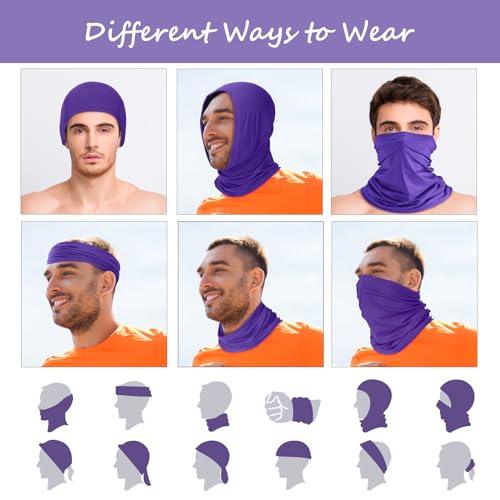 Image of Geyoga 6 /9 Pcs Summer UV Protection Cooling Neck Gaiter Scarf Face Clothing Neck Gaiter Mask Sunscreen Breathable Bandana