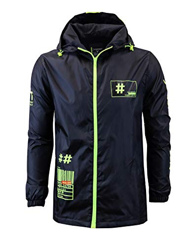 Image of Screenshotbrand Lightweight Hooded Water Resistant Windbreaker - Zip-up Fashion Map Print Rain Jacket