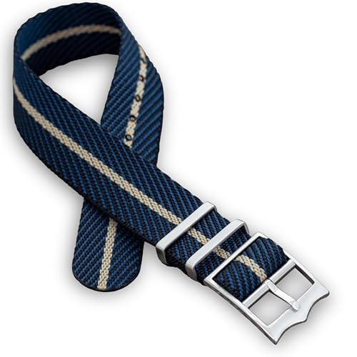 Bracelet montre nylon militaire avec boucle couronne réglable en acier brossé