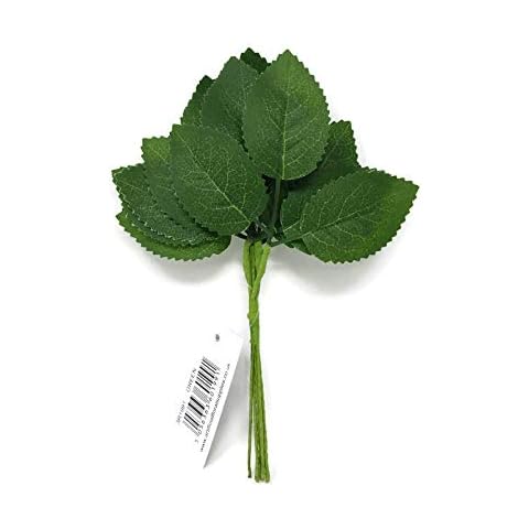 6 Stem Small Artificial Rose Leaf Spray x 18cm - Corsage Buttonhole Flower Craft Cover