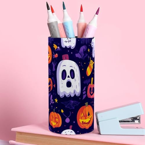 Brosse de maquillage enfants rangée dans sa boîte à musique d'Halloween en bois