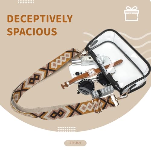 KKorlla Clear Crossbody Bag for Stadium Events Approved, Small Purse HandBags Cute Shoulder Bag for Sports Concerts — view 5