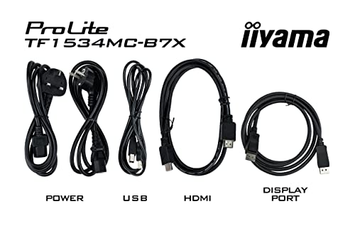 iiyama Prolite TF1534MC-B7X Moniteur à écran Tactile 38,1 cm (15") 1024 x 768 Pixels Plusieurs Pressions Multi-utilisateur Noir