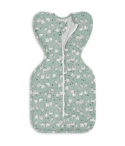 Image of Love to Dream Swaddle UP, Baby Sleep Sack,Self-Soothing Swaddles for Newborns, Improves Sleep,Secure Fit Calms Startle Reflex,New Born Essentials for Baby,1.0 TOG,Small 5-8.5 lbs,Chicken Run Olive