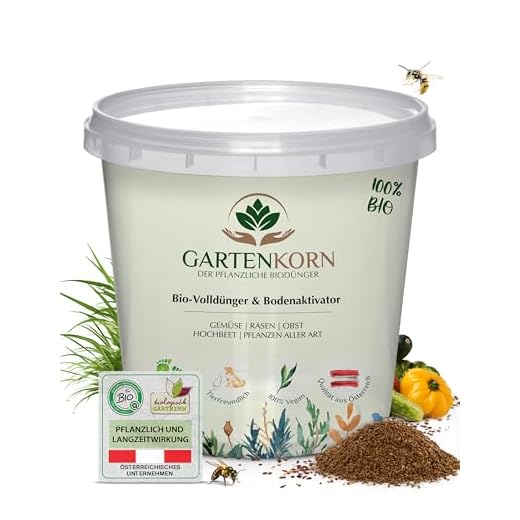 Gartenkorn Bio Bodenaktivator & Rasendünger [5kg/ 33-50 m²] Bodenaktivator für Pflanzen & Gemüse, Bodenverbesserer Garten, Organischer Rasendünger Frühjahr, Streuwagen geeignet (Eimer)