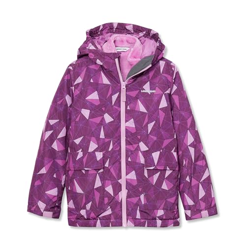 Lands' End Kids Water Resistant Insulated 3 in 1 Jacket XX-Large Plum Abstract/Violet