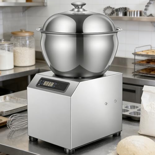 Azcabjie Amasadora De Alta Resistencia, Mezcladora De Harina De Gran Capacidad De 5 Kg/8 Kg con Control Táctil, Temporizador De 0 a 30 Minutos, Acero Inoxidable para Panadería, Restaurante 8kg