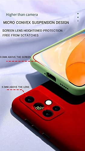 Image of mobistyle Soft Silicone, Individual Camera Protection for Each Lens Shockproof Rubber Full Body Back Cover Case Compatible for Samsung M31s (Red)