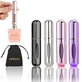 4 Stück 5ml Parfümzerstäuber ● Portable Zerstäuber für unterwegs ● Parfümzerstäuber Nachfüllbar ● Nachfüllbarer Reiseduftstoff-Zerstäuber
