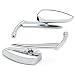 Krator Chrome Grim Reaper Universal Custom Motorcycle Cruiser Mirrors Free Adapters Custom Rear View Mirrors Chrome Pair w/Adapters