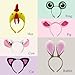 splolowil 6 Pieces Farm Animal Headbands Farm Animal Hair Hoop for Kids Adults Animal Cosplay Birthday Theme Party Supply Stage Performance