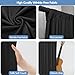 10x10ft Wrinkle Free Black Backdrop Curtain for Parties Soft Fabric Drapes Wedding Black Curtain Backdrop for Birthday Party Decorations Background for Photography 5x10ft, 2 Panels