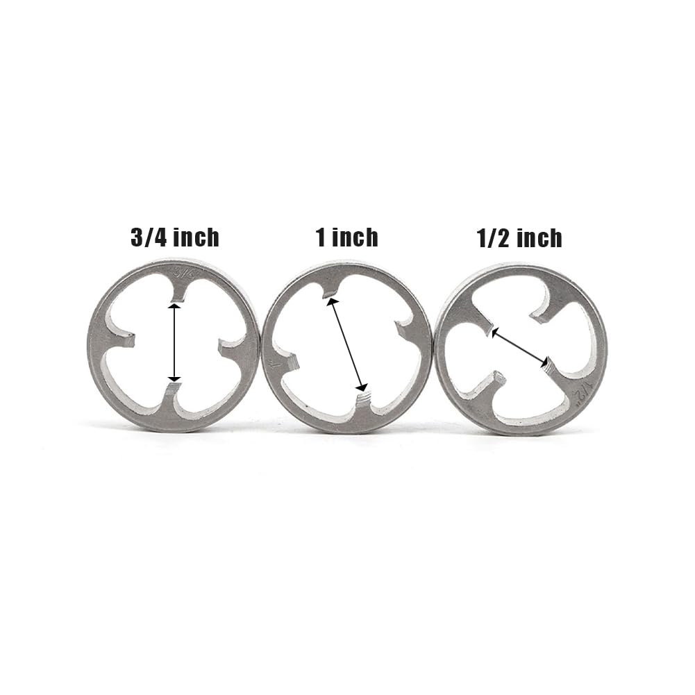 Filettatrice Manuale per Tubi PVC 1/2" 3/4" 1" Set Completo Utensili Filettatura NPT con Chiave a T Matrici Lega Alta Resistenza
