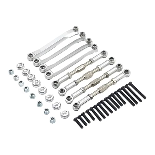 Rc Special Connecting Rod for WPL C14 C24 for MN D90 for MN99s 1/12 8pcs Metal Steering Link Rod Set Rc Car Tracked Vehicles Parts and Accessories Upgrades Replacement Use